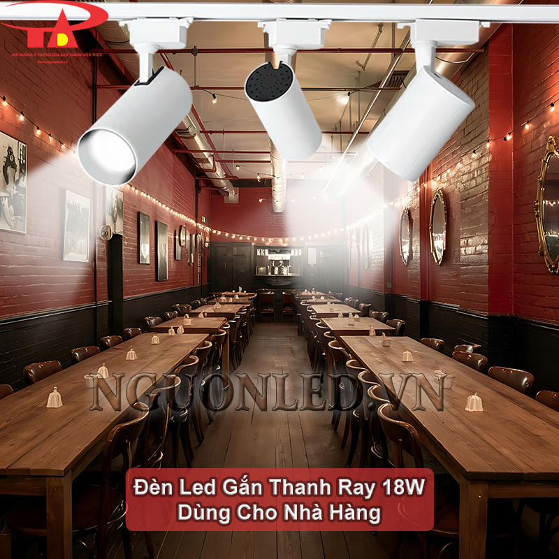 Đèn led gắn thanh ray 18W chiếu nhà hàng