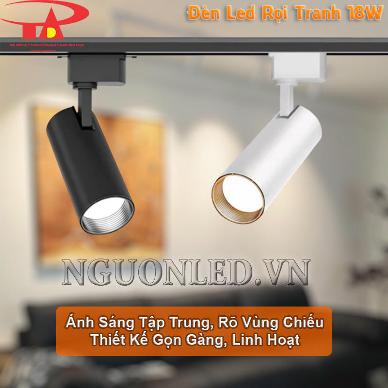 Đèn led rọi tranh 18W ánh sáng tập trung, rõ vùng chiếu, thiết kế gọn gàng và kinh hoạt