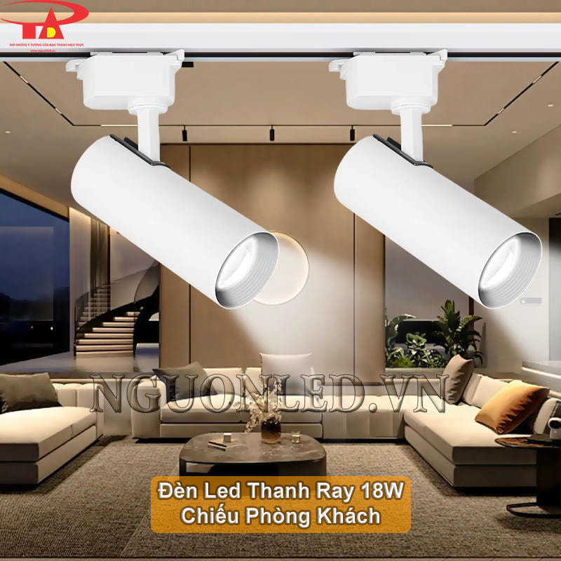 Đèn led rọi ray 18W dùng cho phòng khách