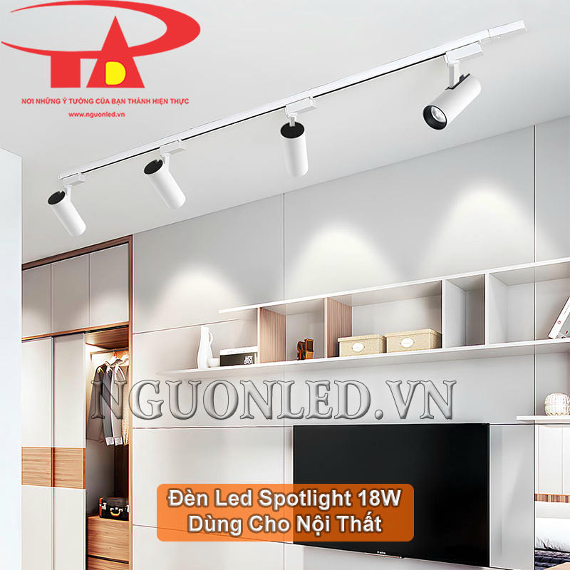 Đèn led spotlight 18W chiếu không gian nội thất