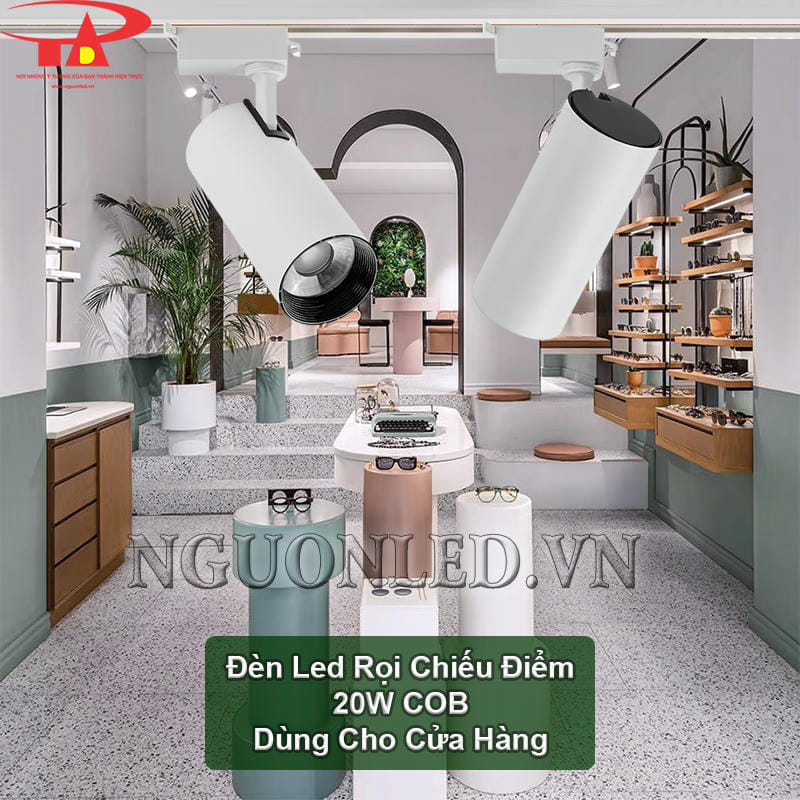 Đèn led thanh ray chiếu shop 20W dùng cho cửa hàng