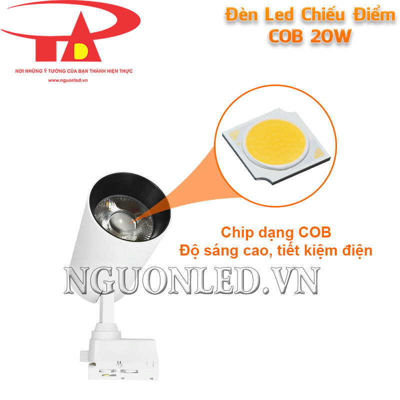 Đèn thanh ray chiếu shop 20W chip COB siêu sáng