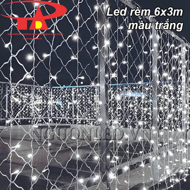 Đèn mành rèm 6x3m màu trắng