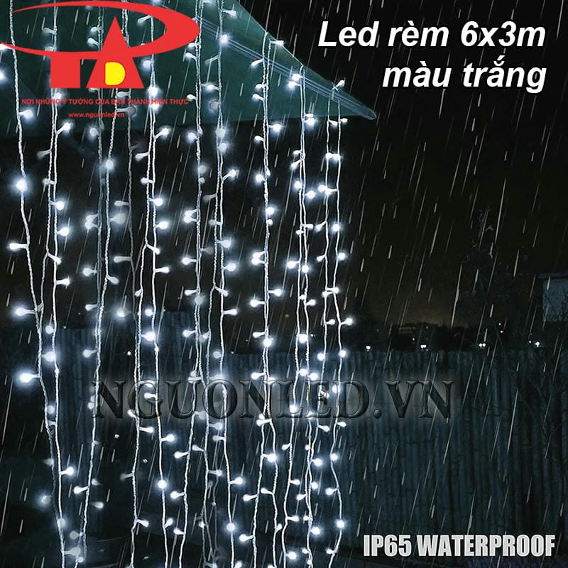 Led mành ngoài trời 6x3m màu trắng