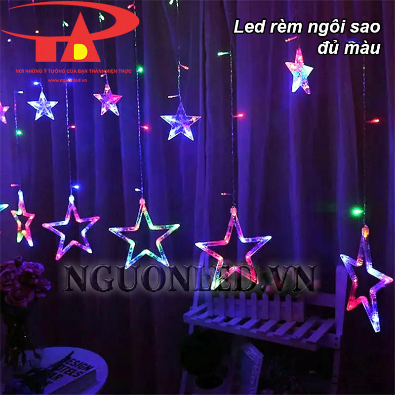 Đèn led rèm ngôi sao đủ màu