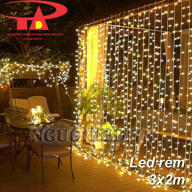 Led mành ngoài trời 3x2m màu vàng