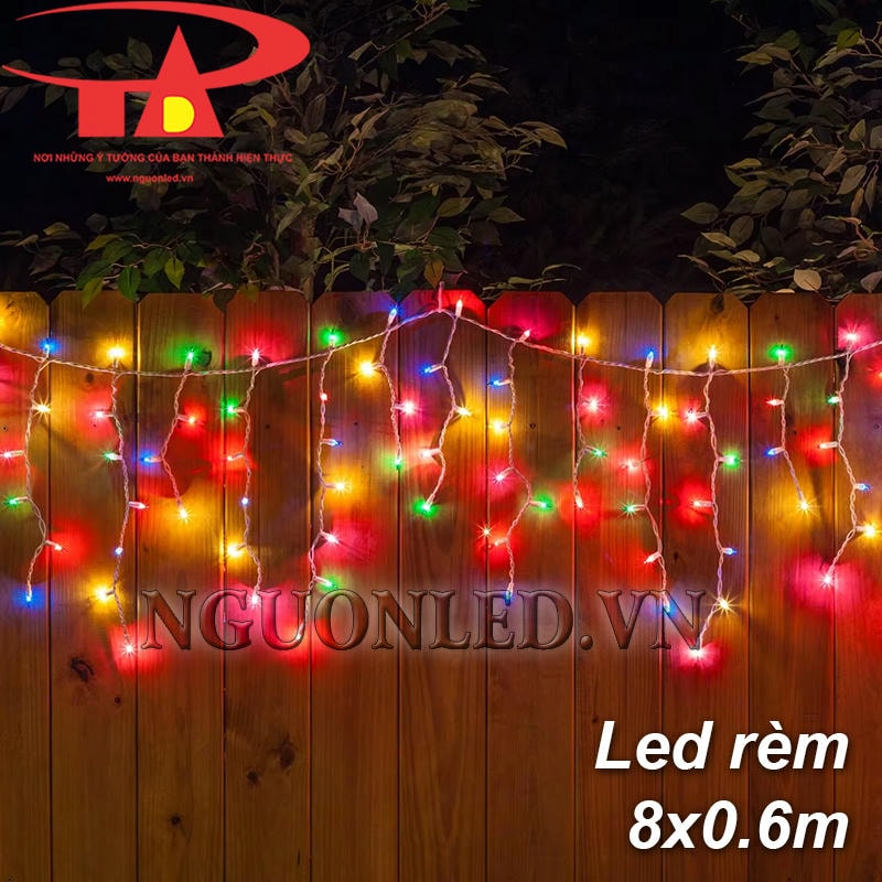 Led mành 8x0.6m đủ màu trang trí hàng rào