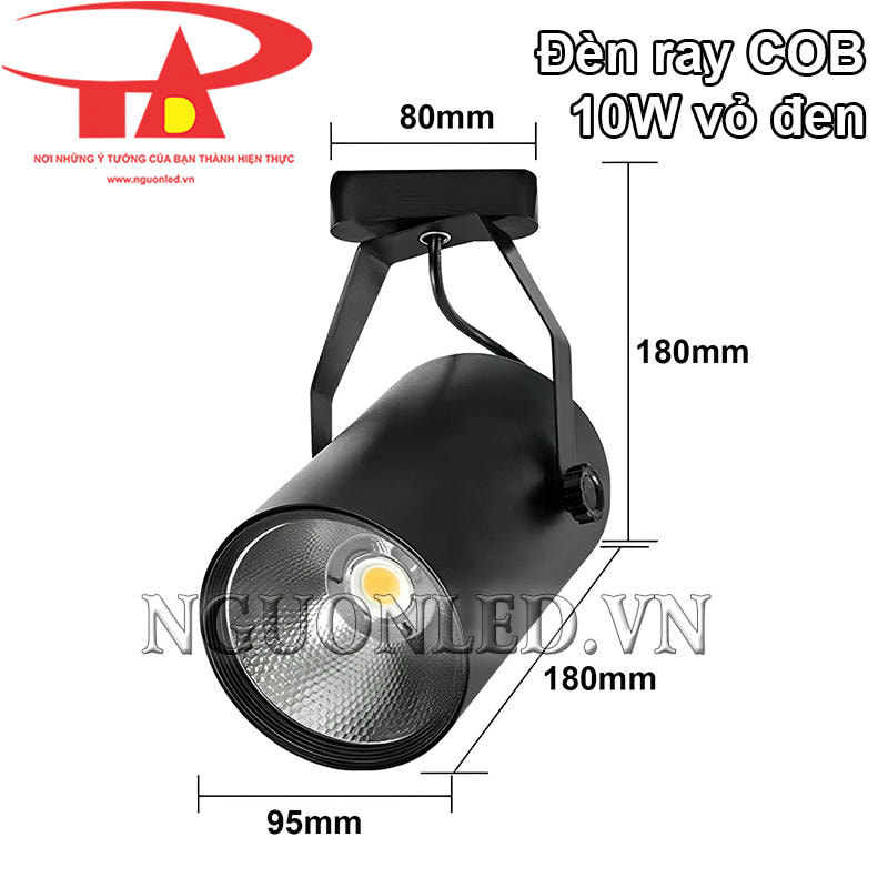 Đèn led thanh ray 10W kích thước nhỏ gọn, lắp đặt dễ dàng