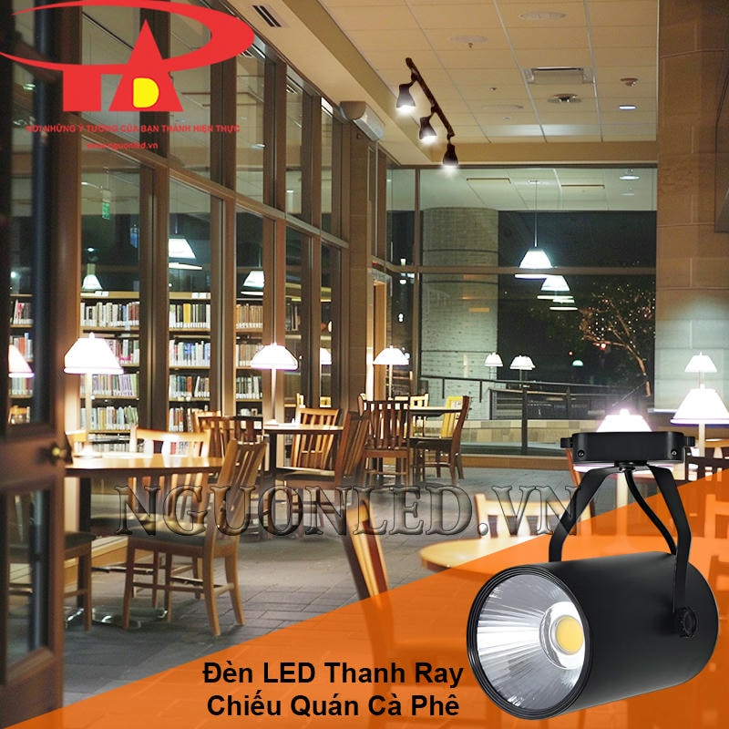 Đèn led thanh ray 10W COB sử dụng cho quán cà phê