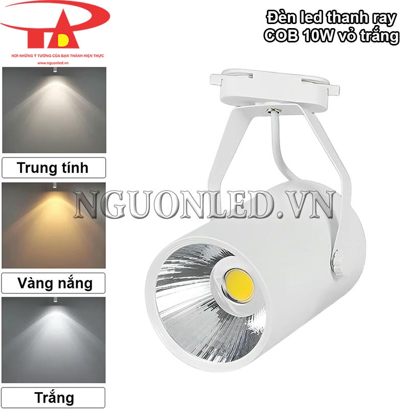 Đèn led thanh ray COB 10W với 3 phiên bản màu ánh sáng đa dạng