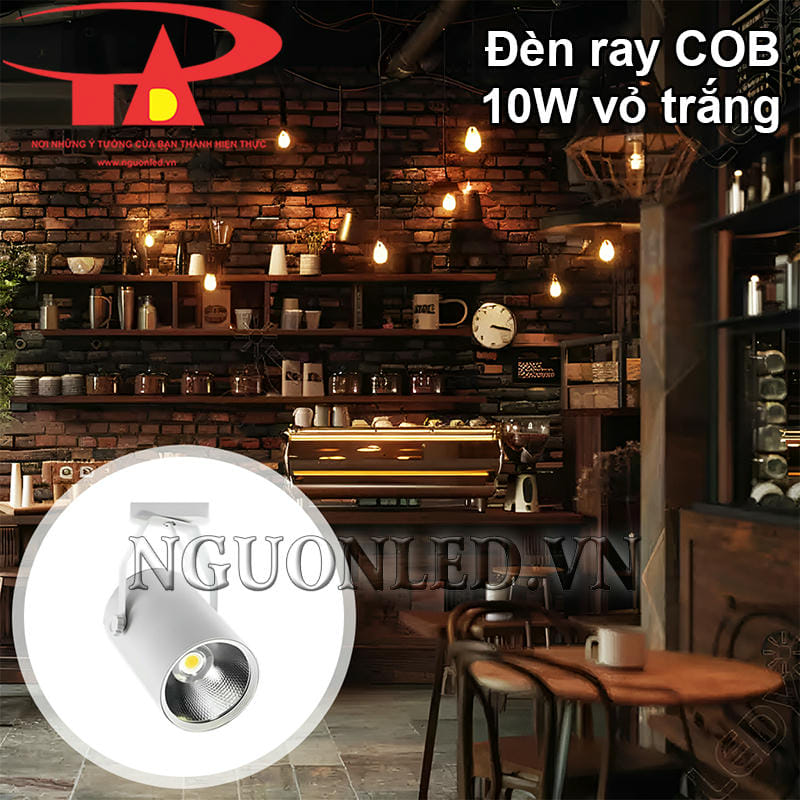 Đèn ray rọi 10W COB dùng cho quán cà phê