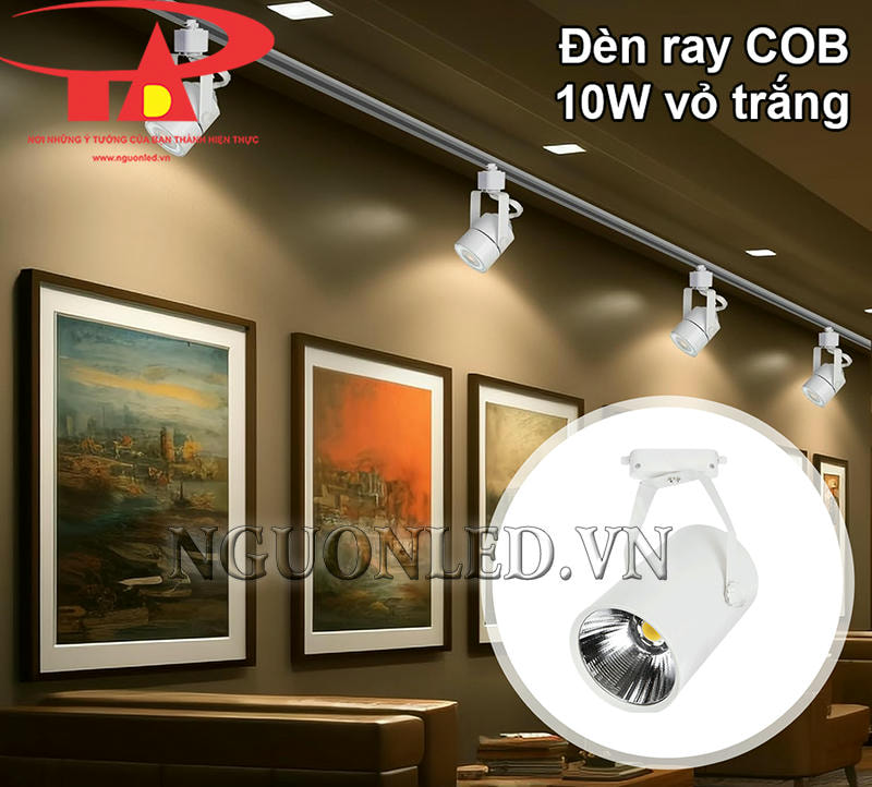 Đèn rọi tranh 10W COB vỏ trắng