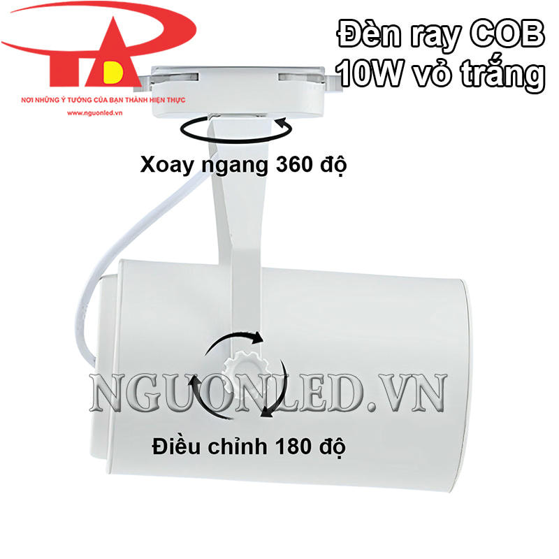 Đèn rọi thanh ray 10W COB điều chỉnh dễ dàng