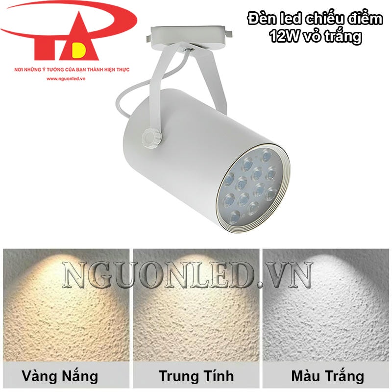 Đèn led thanh ray 12W với 3 phiên bản màu ánh sáng phù hợp với từng không gian