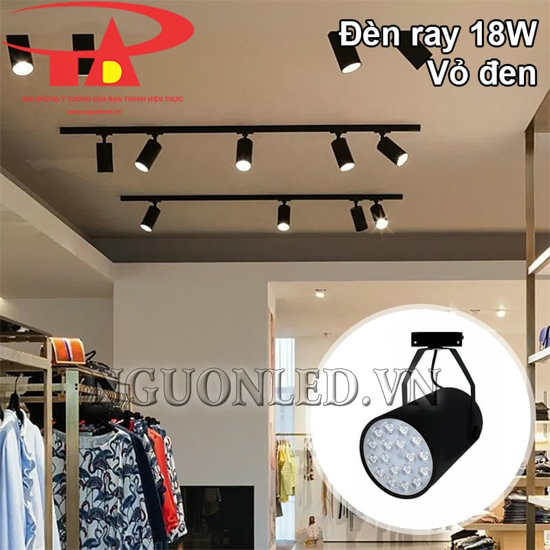 Đèn rọi chiếu điểm 18W vỏ đen