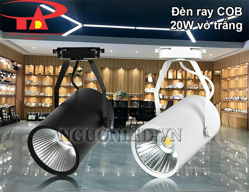 Đèn led 20W gắn ray chiếu shop