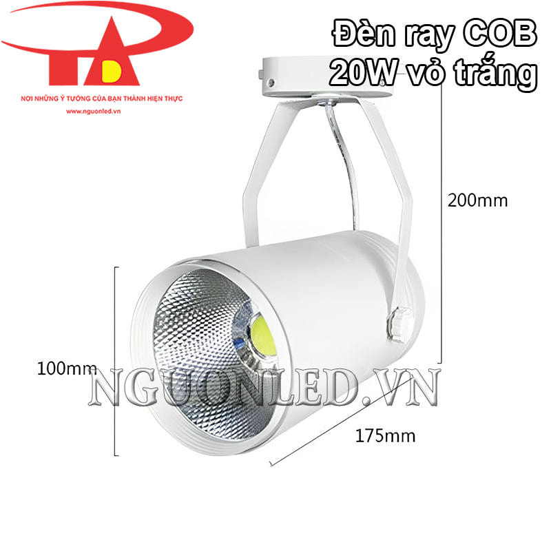 Kích thước đèn led ray 20W