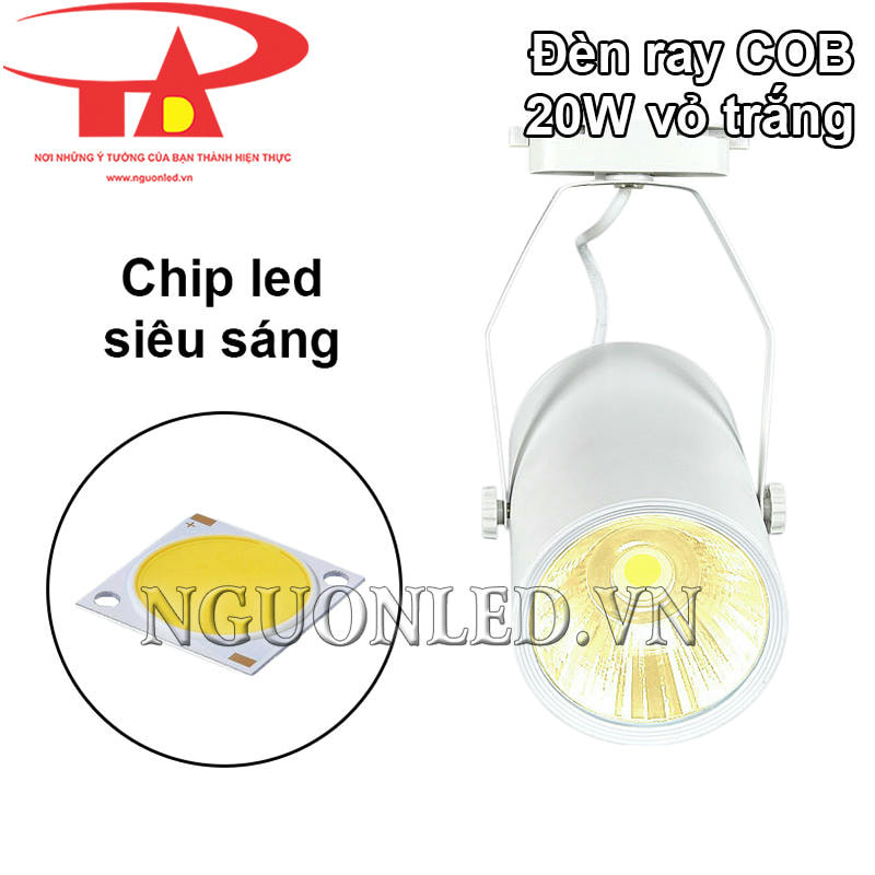 Đèn led ray nhôm 20W chip COB siêu sáng