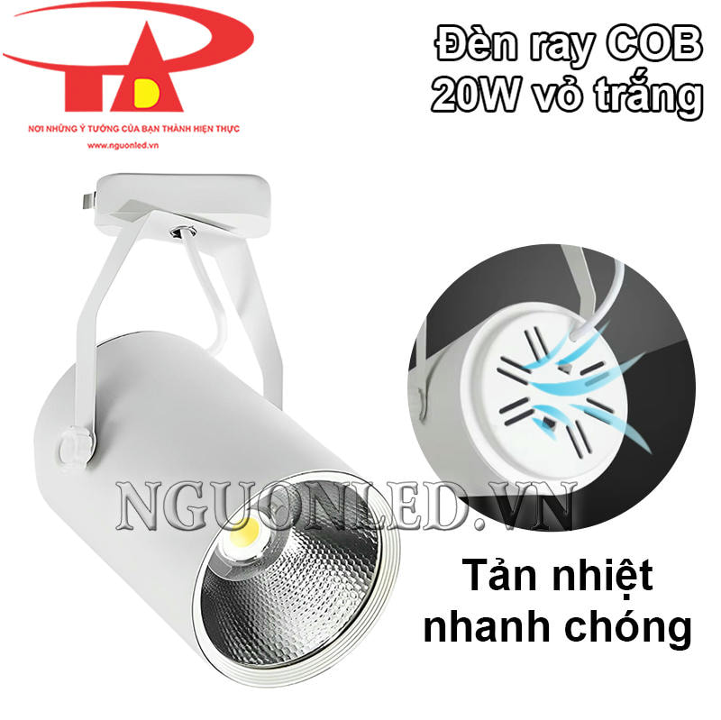 Đèn led thanh ray 20W tản nhiệt tốt