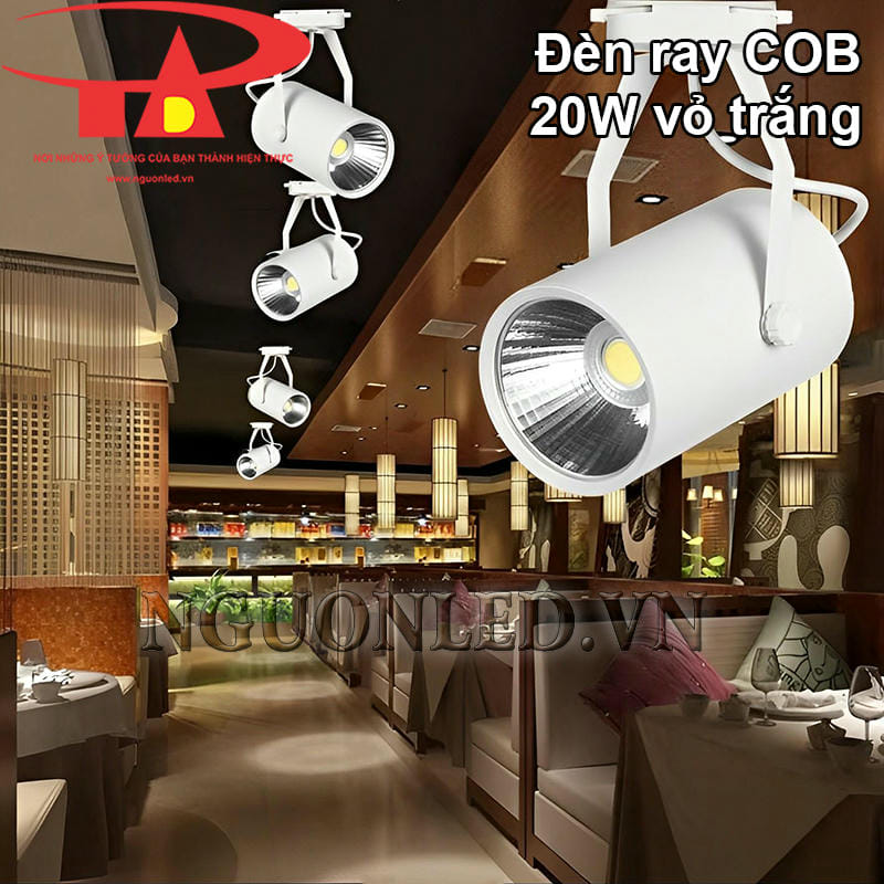 Đèn ray nổi 20W COB dùng cho nhà hàng, quán cà phê