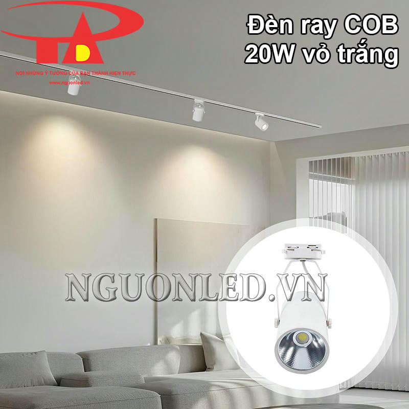 Đèn track light 20W sử dụng cho nội thất