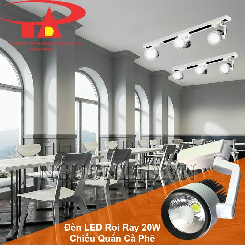 Đèn led chiếu điểm 20W dùng cho không gian quán cà phê