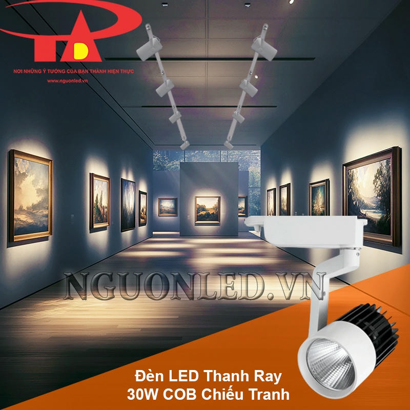 Đèn led gắn ray 30W dùng để hắt tranh nghệ thuật