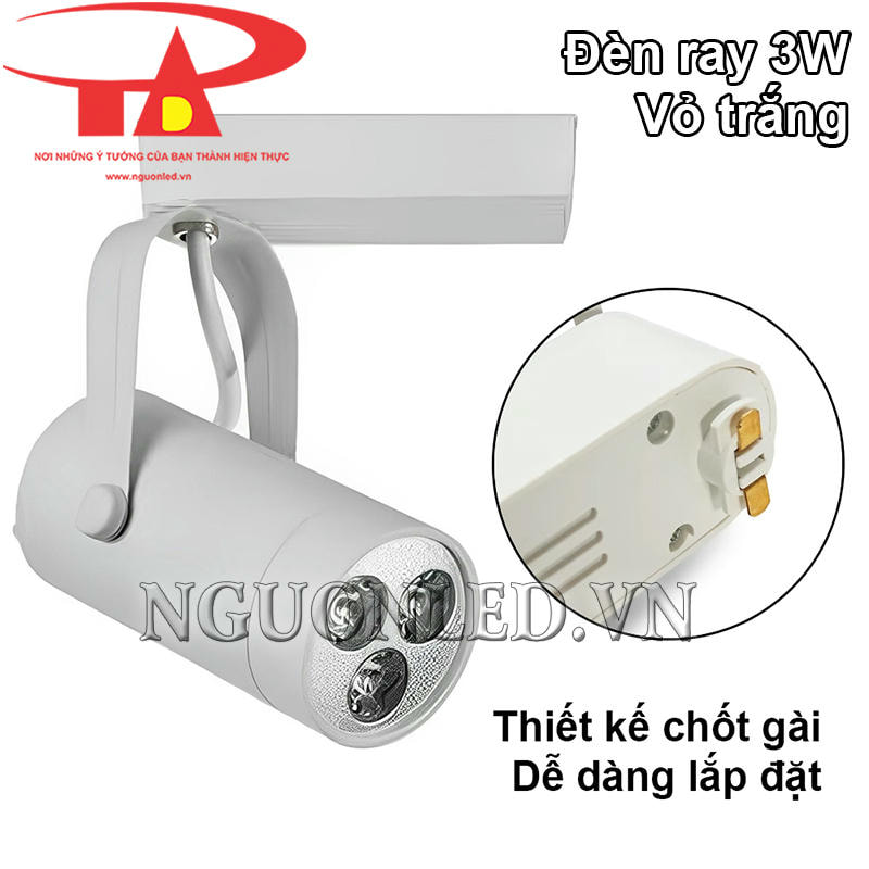 Đèn spotlight chiếu điểm 3W dễ lắp đặt với chốt gài