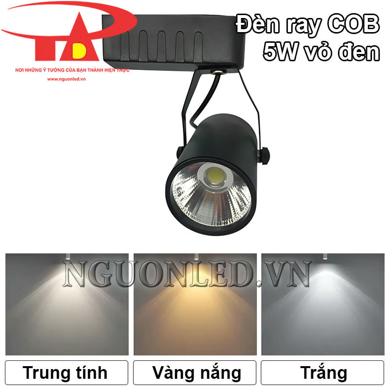 Đèn led ray COB 5W ánh sáng trắng, vàng, trung tính