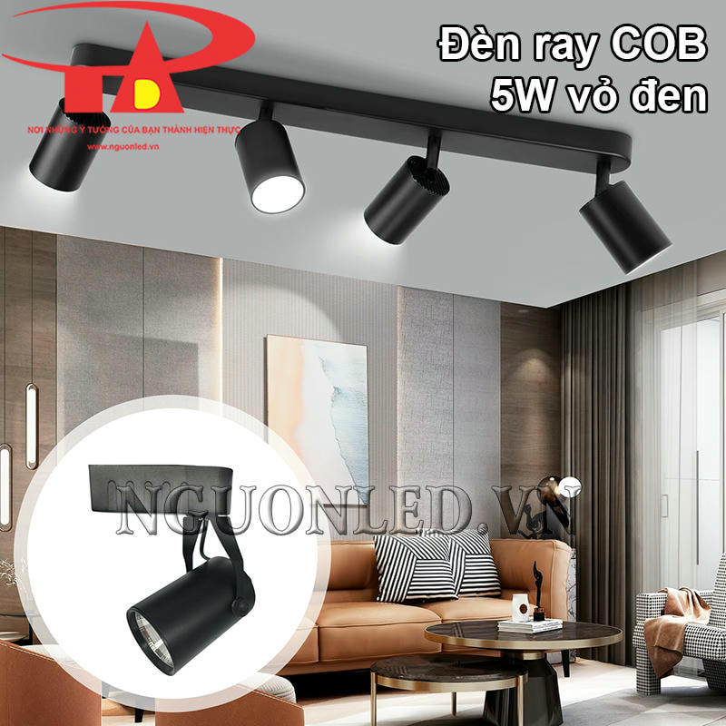 Đèn ray 5W COB chiếu sáng phòng khách