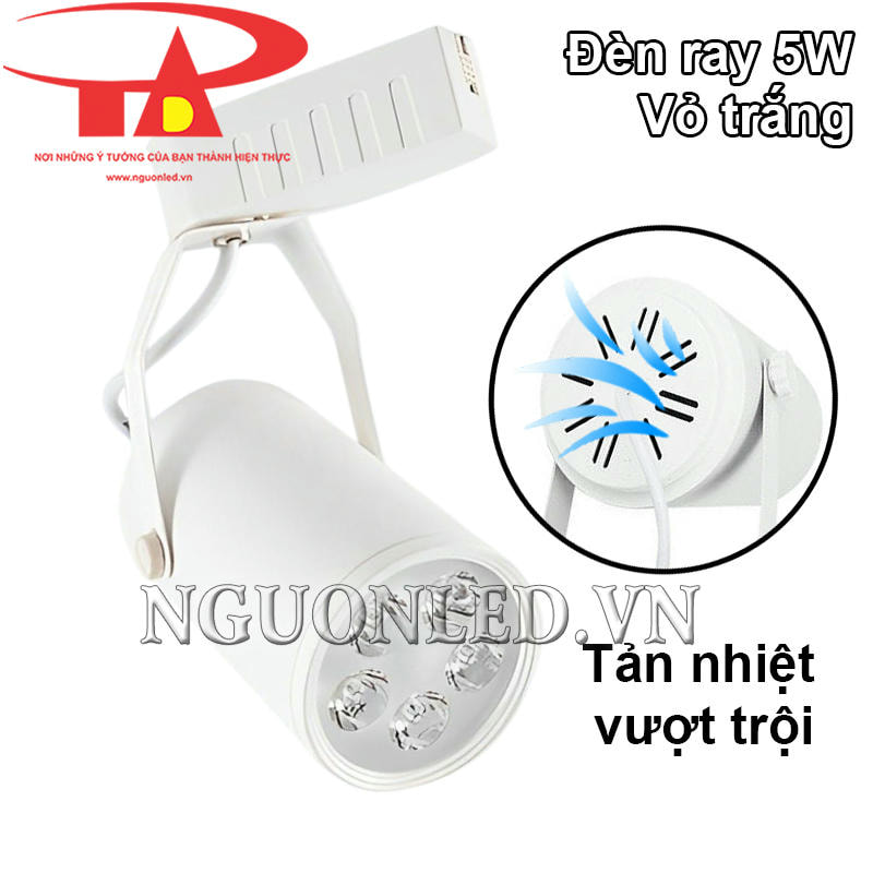 Đèn rọi ray 5W giá rẻ, độ tản nhiệt tốt