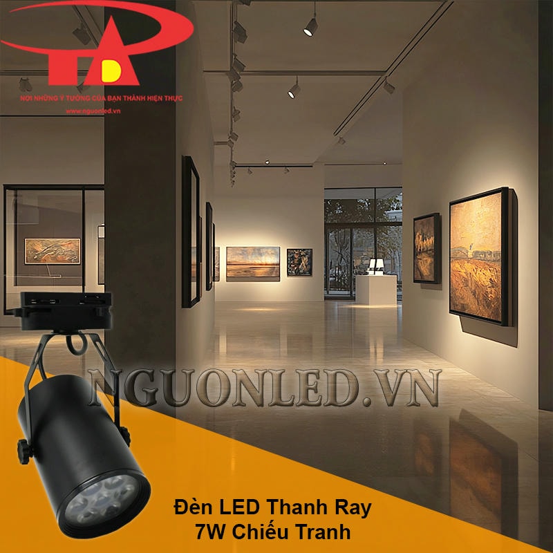 Đèn led thanh ray 7W dùng chiếu tranh ảnh nghệ thuật