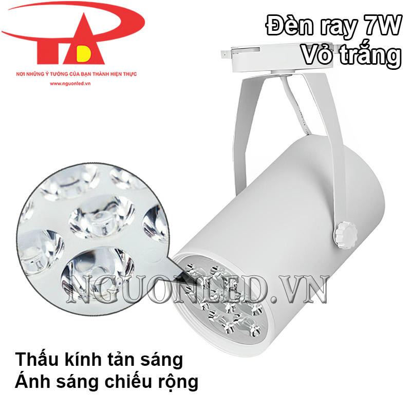 Đèn led ray 7W vỏ trắng siêu sáng