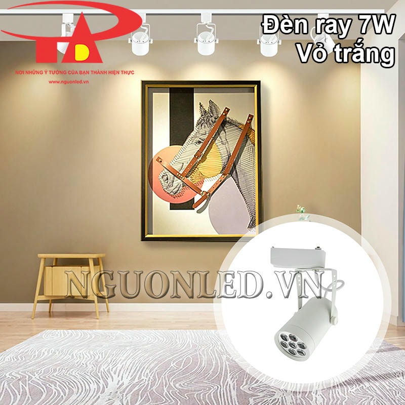 Đèn led rọi ray vỏ trắng 7W