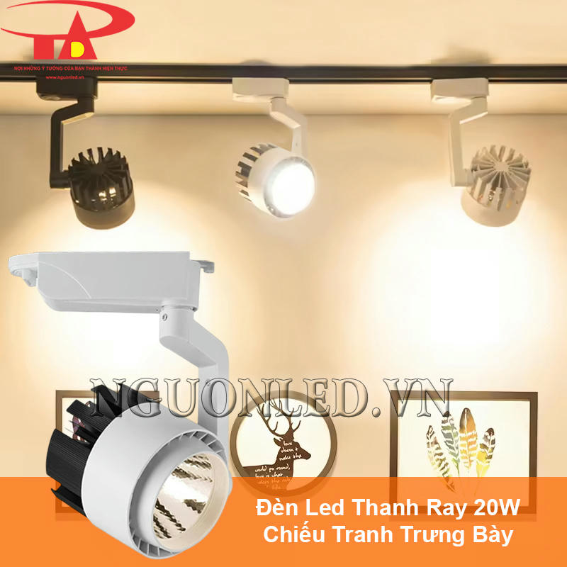 Đèn led spotlight 20W COB chiếu tranh treo tường