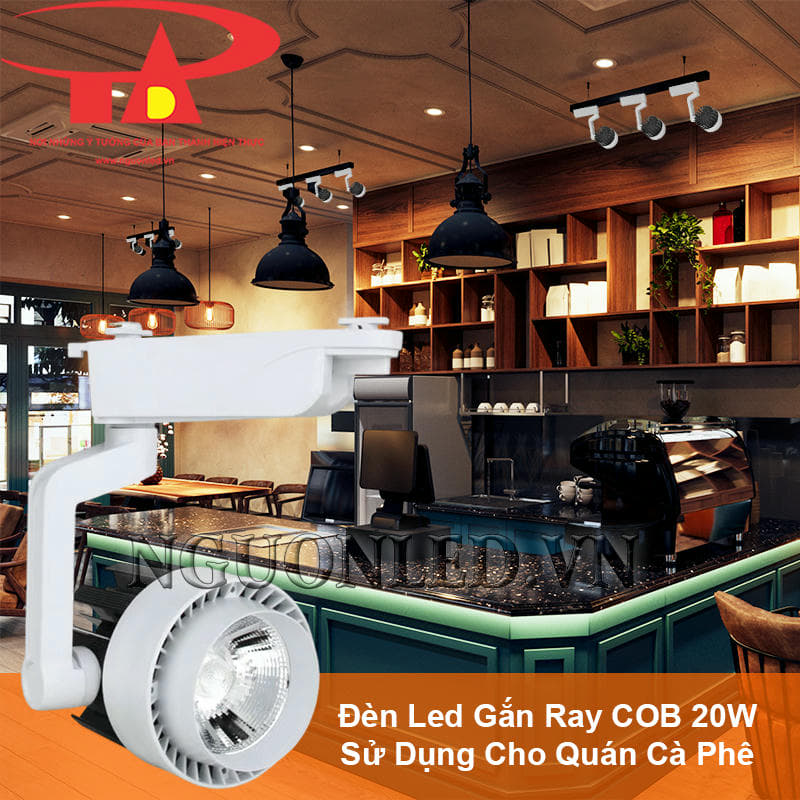 Đèn led COB 20W chiếu điểm sử dụng cho không gian quán cà phê