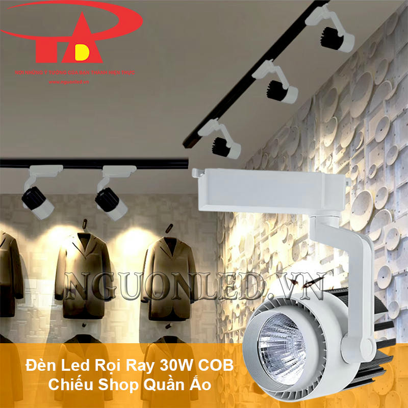 Đèn led thanh ray 30W dùng cho shop quần áo, thời trang