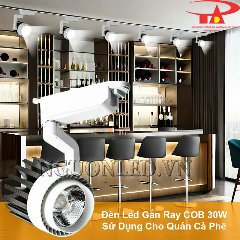 Đèn led chiếu điểm COB 30W sử dụng cho không gian quán cà phê