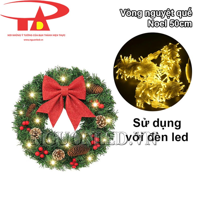 Vòng cây Noel dùng với đèn led