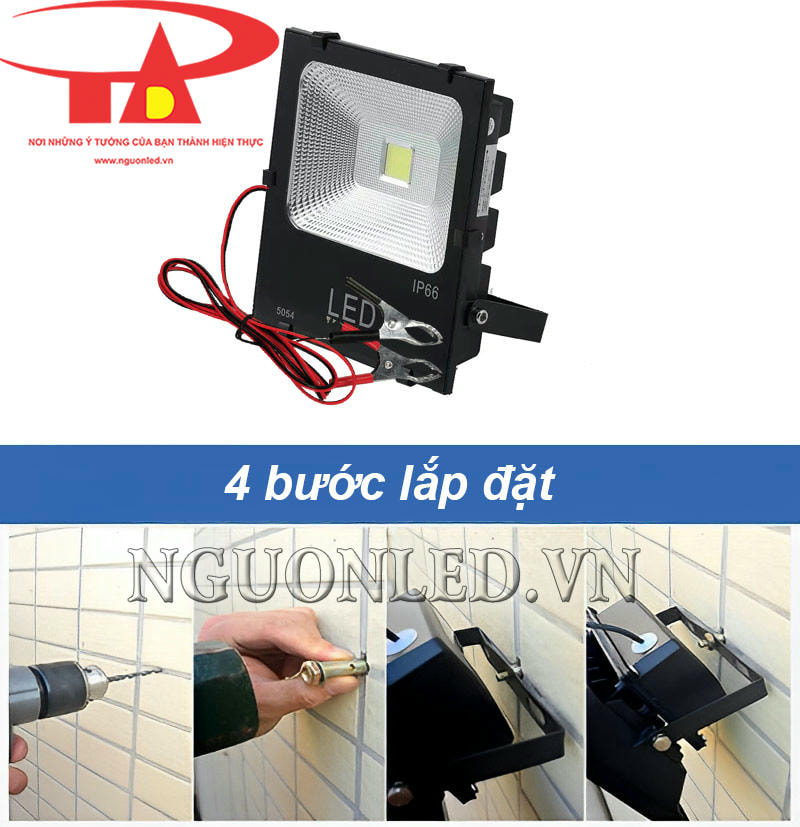 Hướng dẫn lắp đặt đèn pha kẹp bình 12V