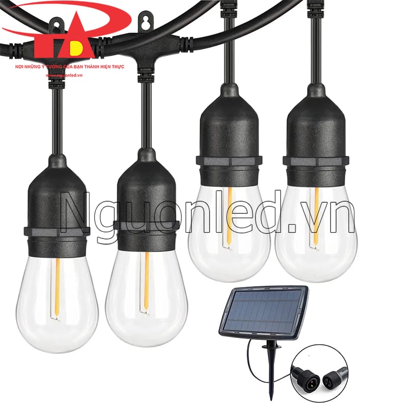 Độ bền cao - Dây đèn led năng lượng mặt trời 5m 10 bóng