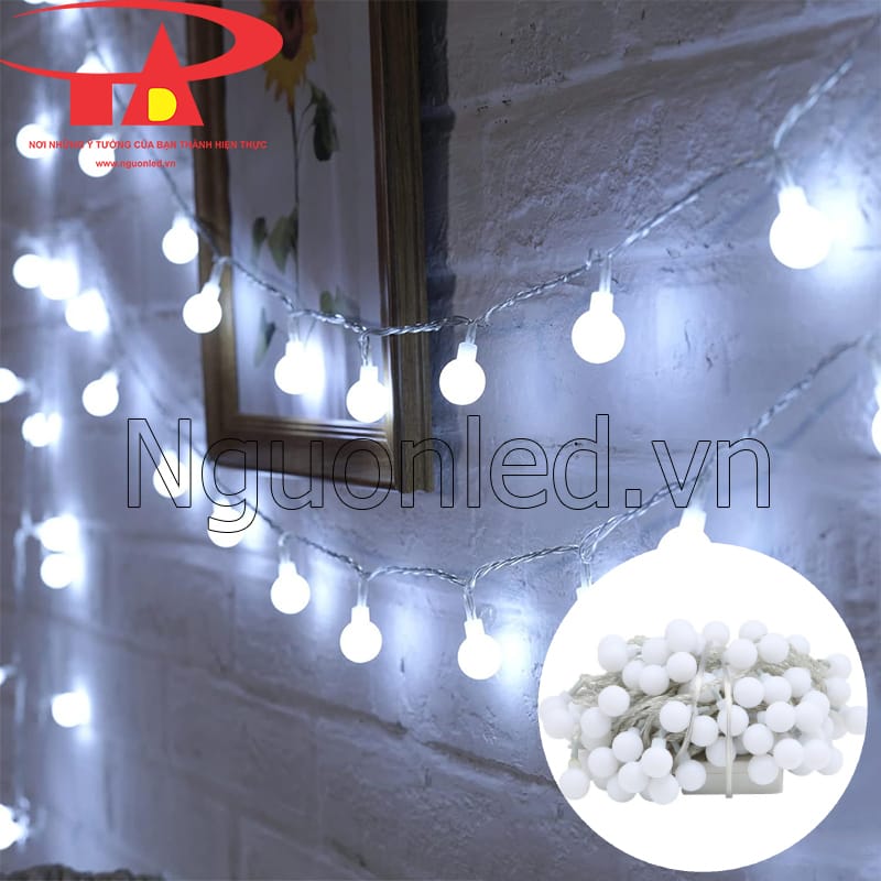 Đèn led bi đục trắng 10M, an toàn cho cả gia đình