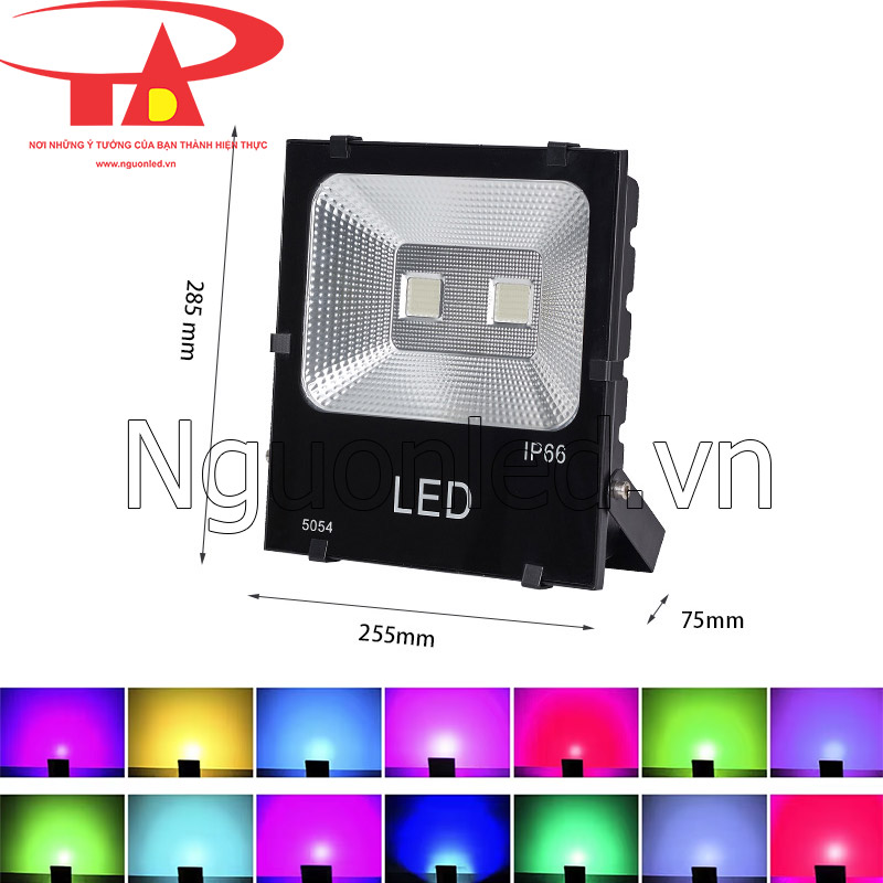 Đèn pha led đổi màu 100W choá kim cương