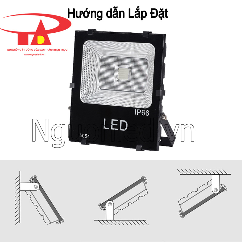 Hướng dẫn lắp đặt đèn pha led đổi màu 30W
