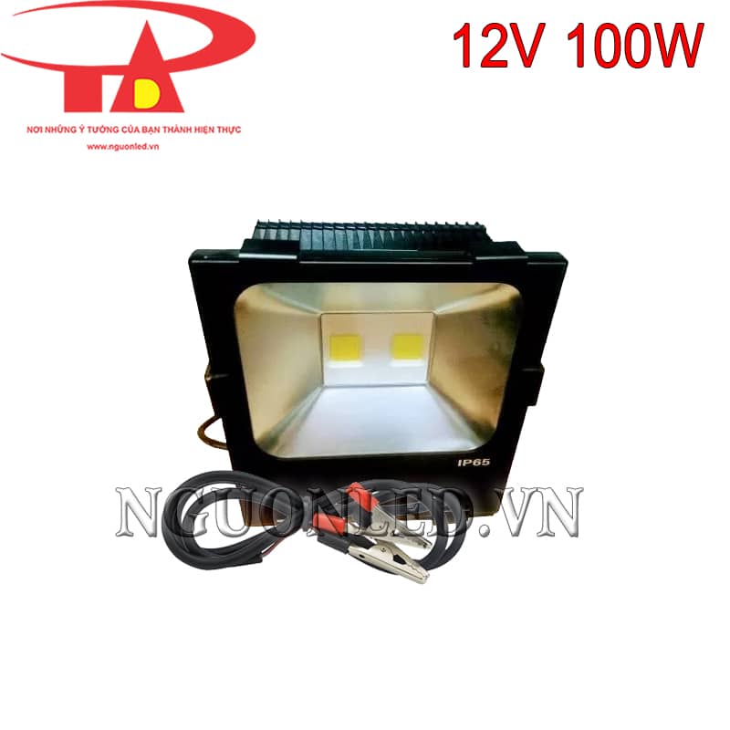 Đèn pha 12V 100W kẹp bình giá rẻ