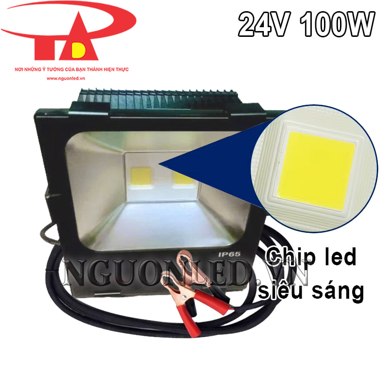 Đèn pha led 100W đầu vào 24V siêu sáng