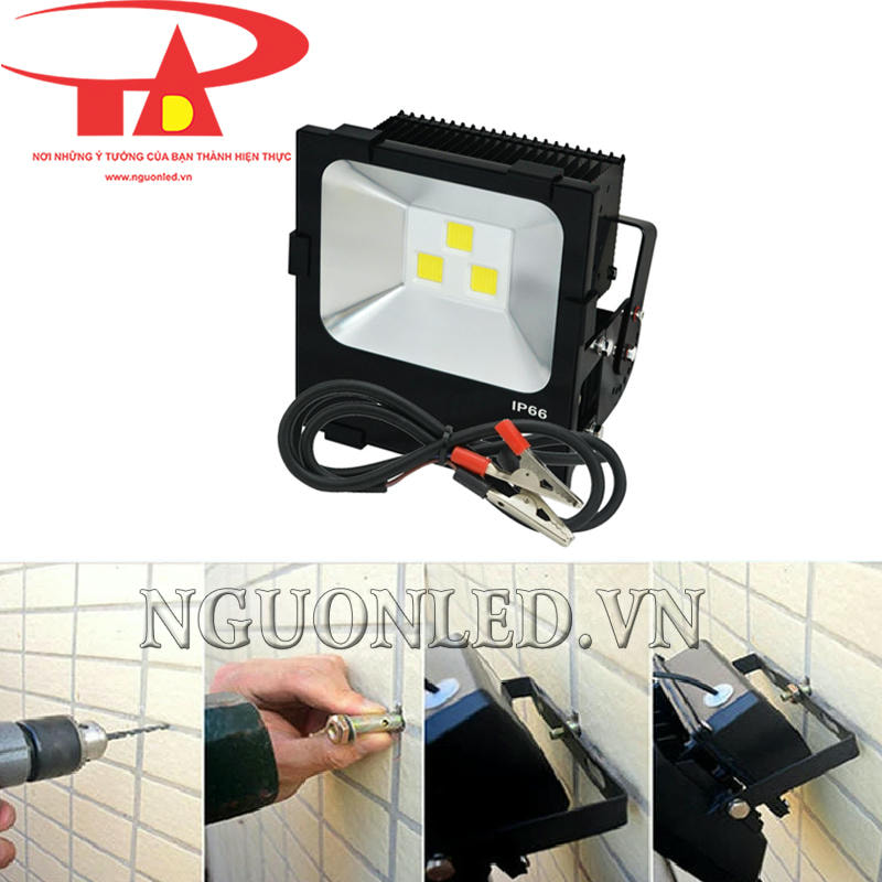 Hướng dẫn lắp đặt đèn pha kẹp bình 12V