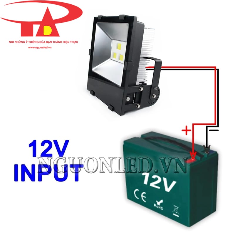 Đèn pha led 150W dùng bình DC12V