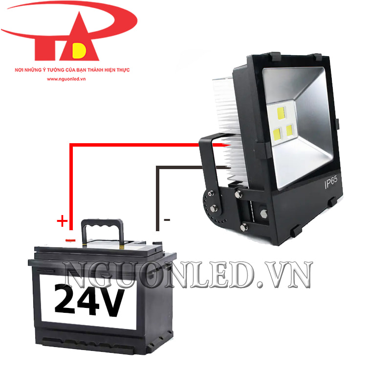 Đèn pha led dùng bình 24V giá rẻ