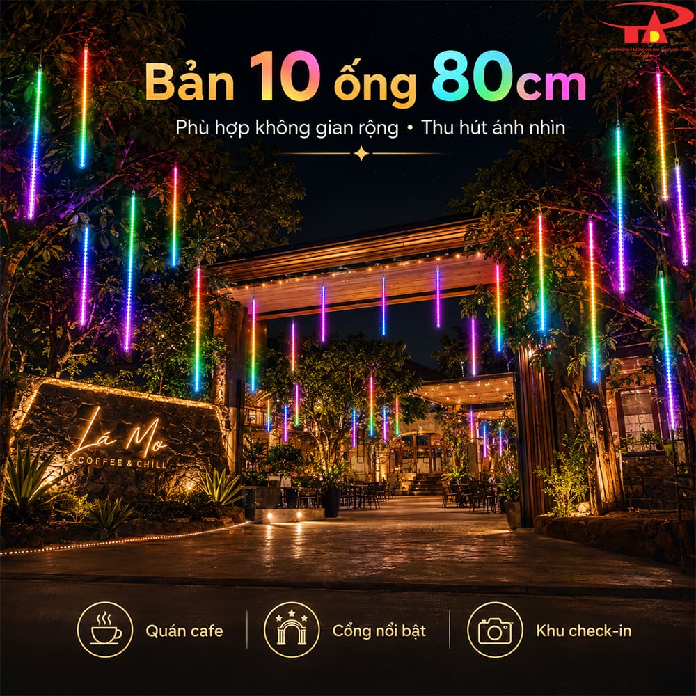 Bộ đèn LED sao băng 10 ống 80cm nhiều mmafu